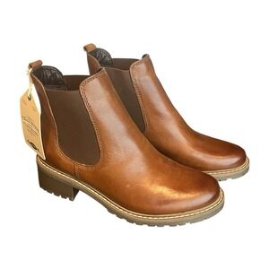 Telluride Clothing Co. Lisa Leather Lisa-B Brown Gobi Boots Women's US 7 Slip-On